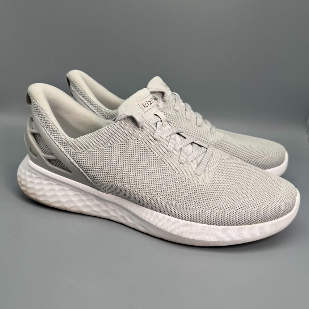 Kizik Athens Men's 13 WIDE Slate Gray Lace-Up Low Athletic Running Sneakers Shoe